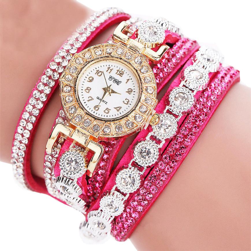 Luxury Rhinestone Wrap Bracelet Watch for Women