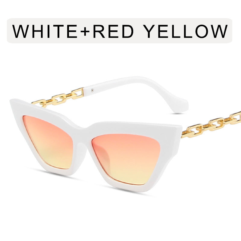 L&N Glam Chain Cat-Eye Sunglasses
