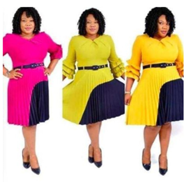 L&N Elegant Belted Midi Dress