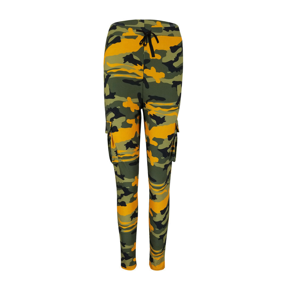 Urban Camo High-Waist Cargo Leggings