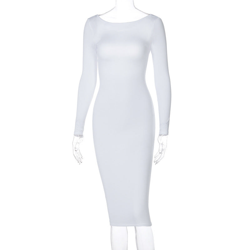 Luxe Curve Backless Bodycon Midi Dress