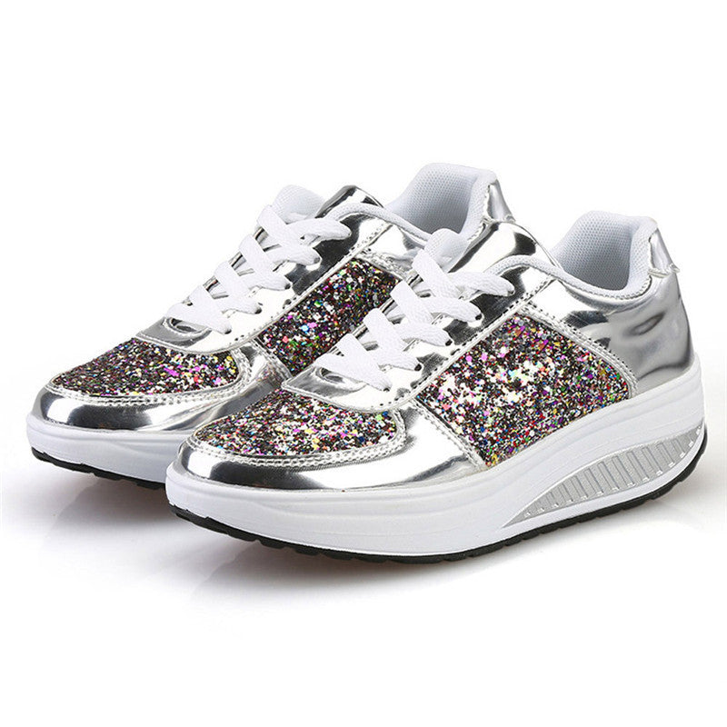 Luxe Glitter Platform Sneakers