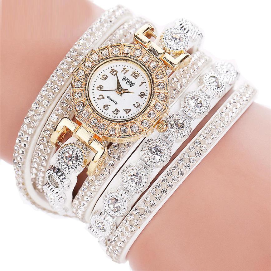 Luxury Rhinestone Wrap Bracelet Watch for Women