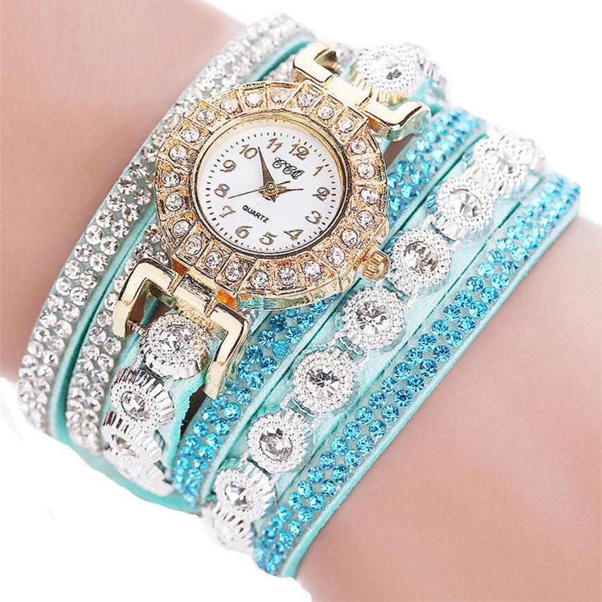 Luxury Rhinestone Wrap Bracelet Watch for Women