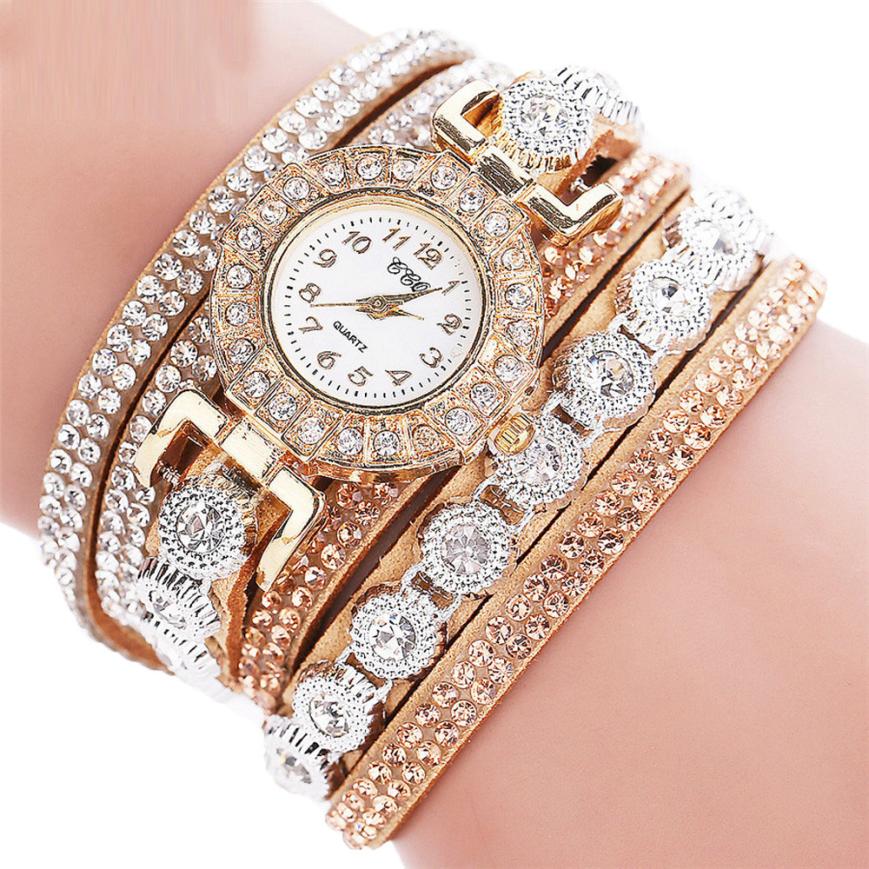 Luxury Rhinestone Wrap Bracelet Watch for Women