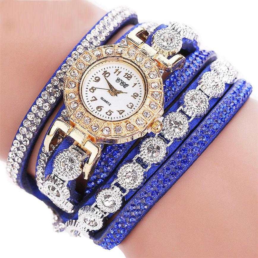 Luxury Rhinestone Wrap Bracelet Watch for Women