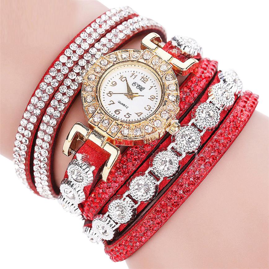 Luxury Rhinestone Wrap Bracelet Watch for Women