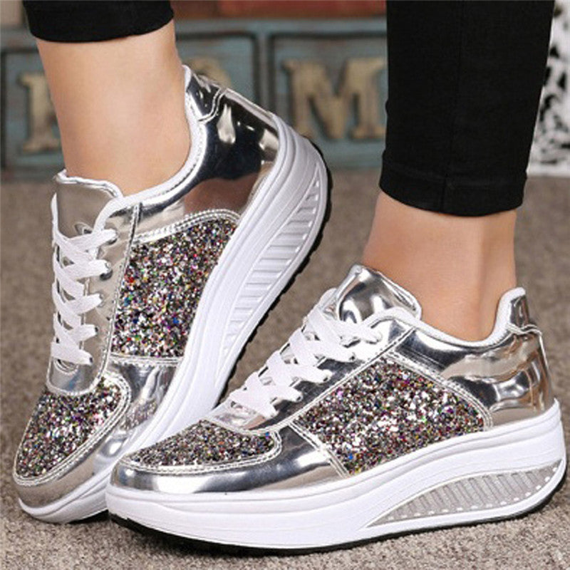 Luxe Glitter Platform Sneakers