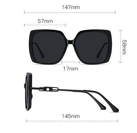 L&N Luxe Oversized Polarized Sunglasses