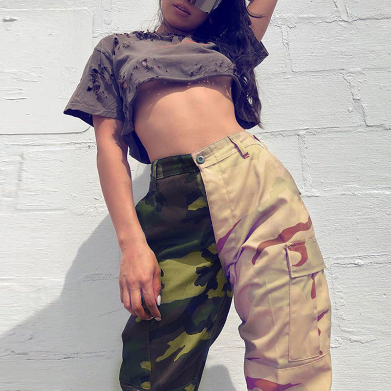 High Waist Camouflage Cargo Pants – Street Style Fit