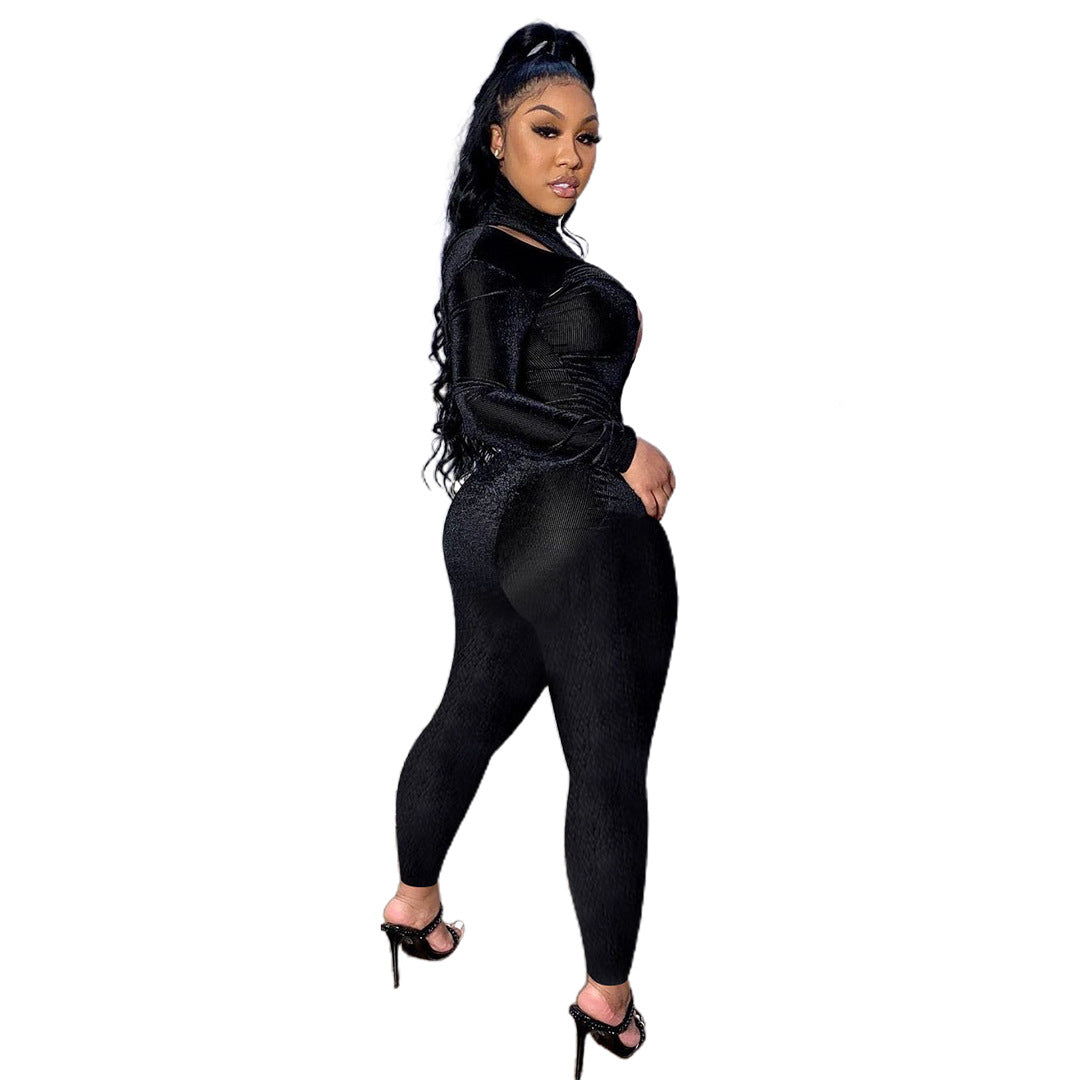 Velvet Luxe Casual Jumpsuit