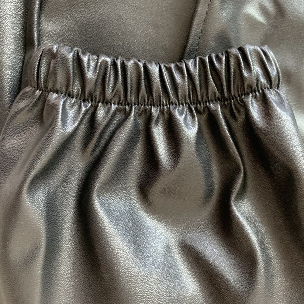 Chic Faux Leather Casual Pants – Everyday Luxe Fit