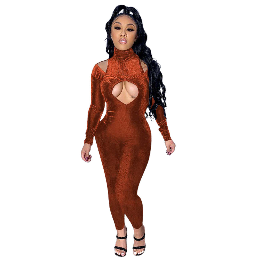 Velvet Luxe Casual Jumpsuit