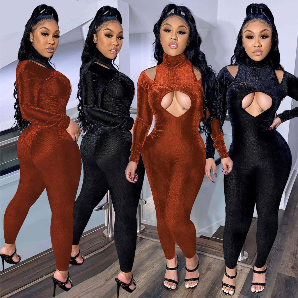 Velvet Luxe Casual Jumpsuit