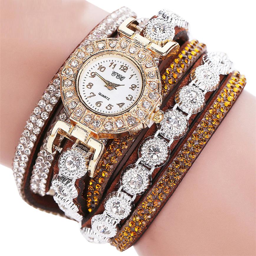 Luxury Rhinestone Wrap Bracelet Watch for Women