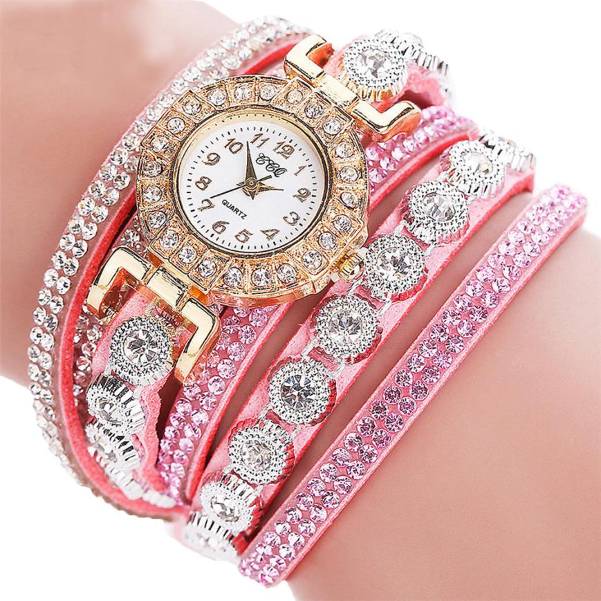 Luxury Rhinestone Wrap Bracelet Watch for Women