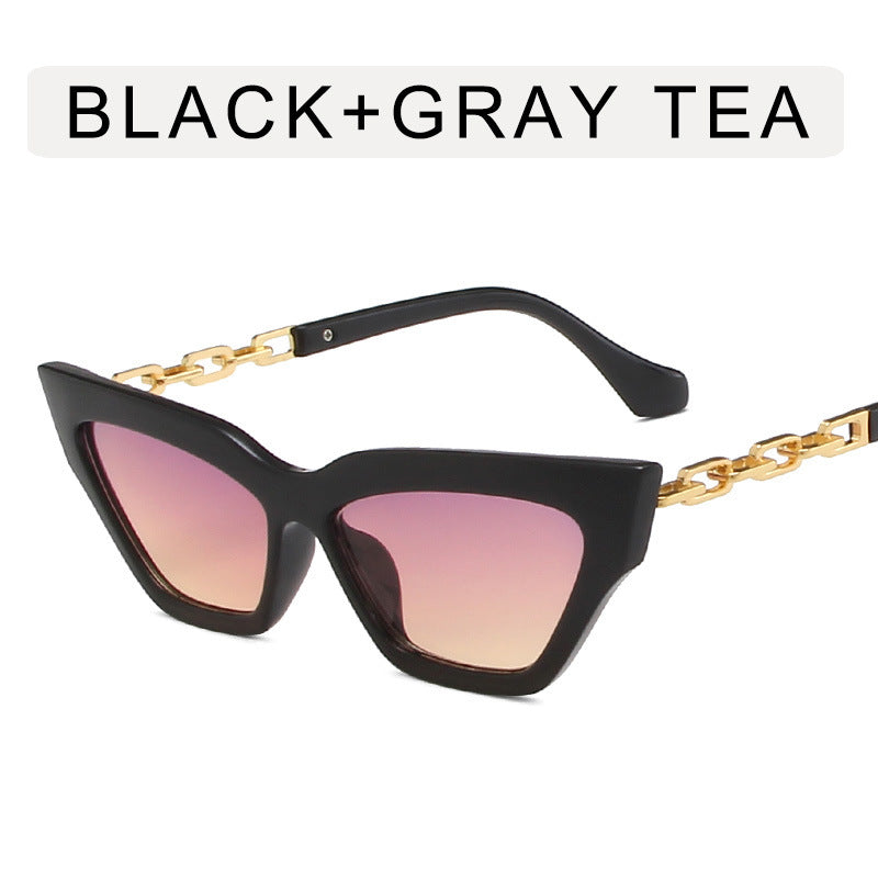 L&N Glam Chain Cat-Eye Sunglasses
