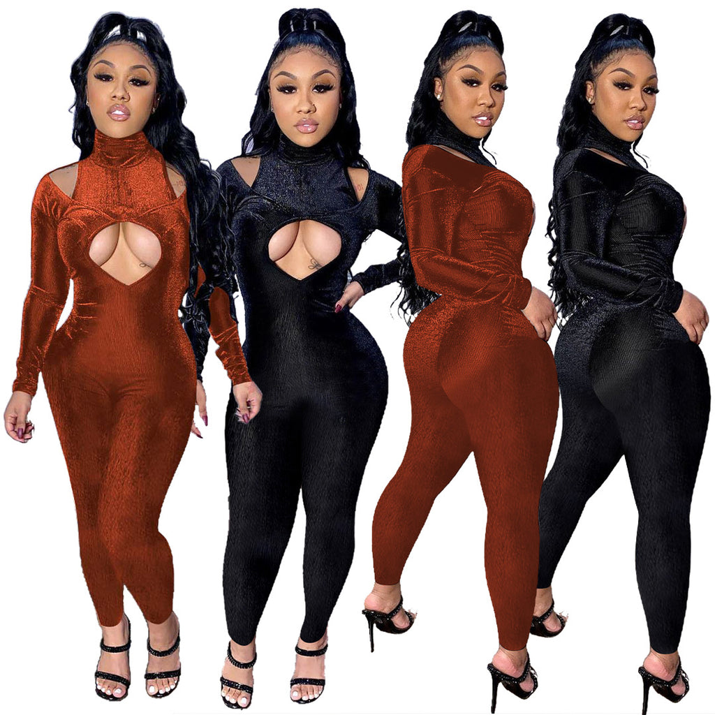 Velvet Luxe Casual Jumpsuit