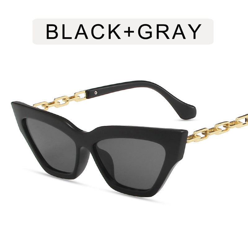 L&N Glam Chain Cat-Eye Sunglasses