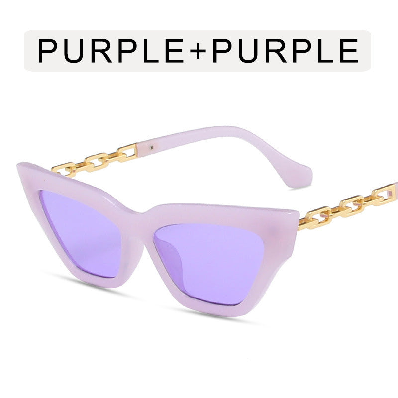 L&N Glam Chain Cat-Eye Sunglasses