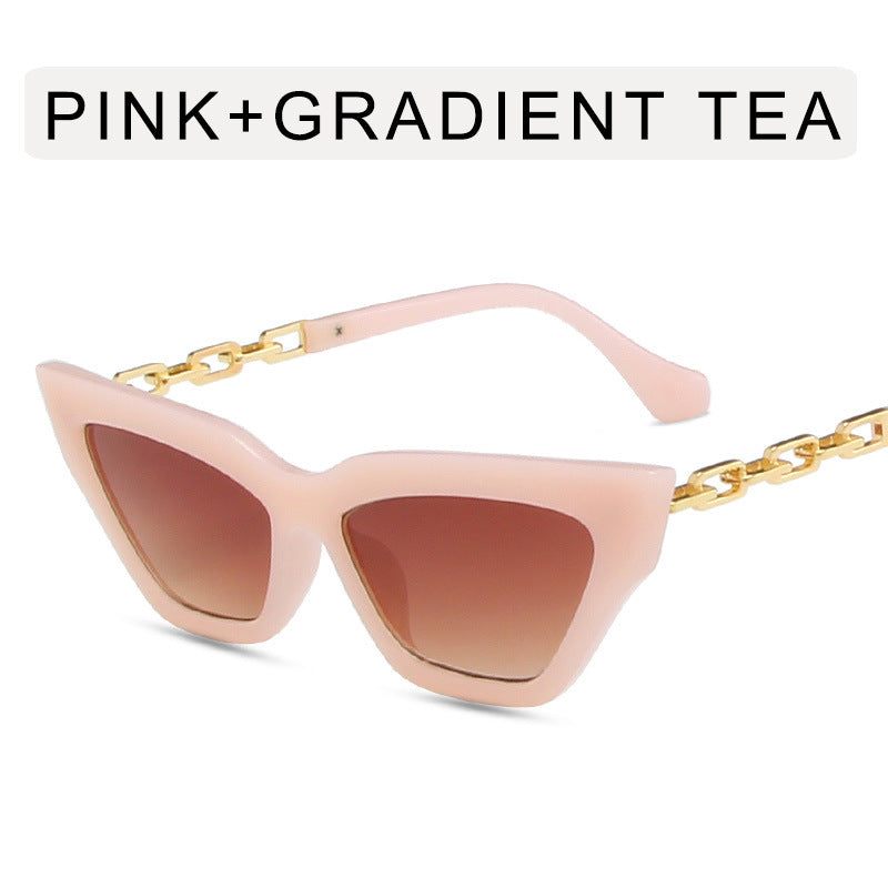 L&N Glam Chain Cat-Eye Sunglasses