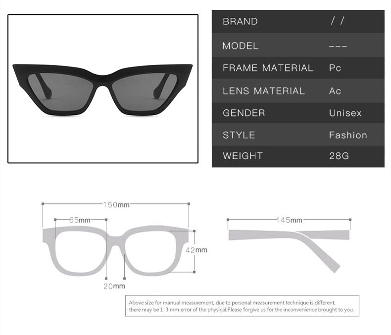 L&N Glam Chain Cat-Eye Sunglasses